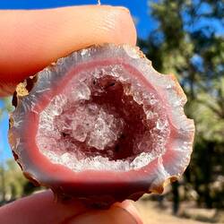 Agate cave with crystals