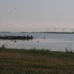 noch verdeckt der Nebel die Ölandbrücke