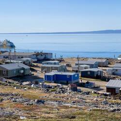 Looking back towards the hamlet — Pond Inlet, Baffin Island.