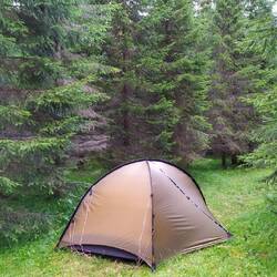 Zeltplatz am Abend (Tag 97)