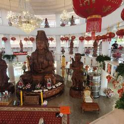 Hölzerne Guan Yin Statue