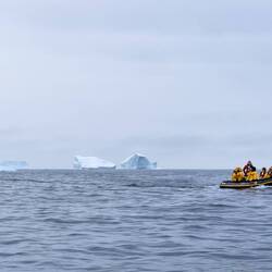 Off we go on another zodiac cruise — Cape York, Nunavut.