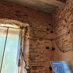 Art Display and original brick wall at Panemunė Castle