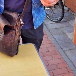 Our bird expert banding a small bird