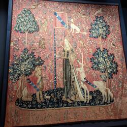 Famous lady and the unicorn tapestry