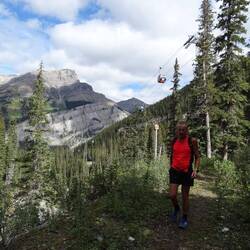 Walking up to Sunshine Village