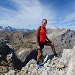 Doug on the way up Mt Bourgeau