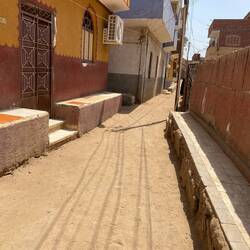 Streets on Elephantine Island where our guesthouse is - all dirt, no cars
