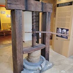 An ancient olive oil press.