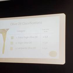 A slide from the PowerPoint presentation we were shown during our tasting