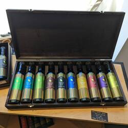A small selection of olive oil from the gift shop. Just $210