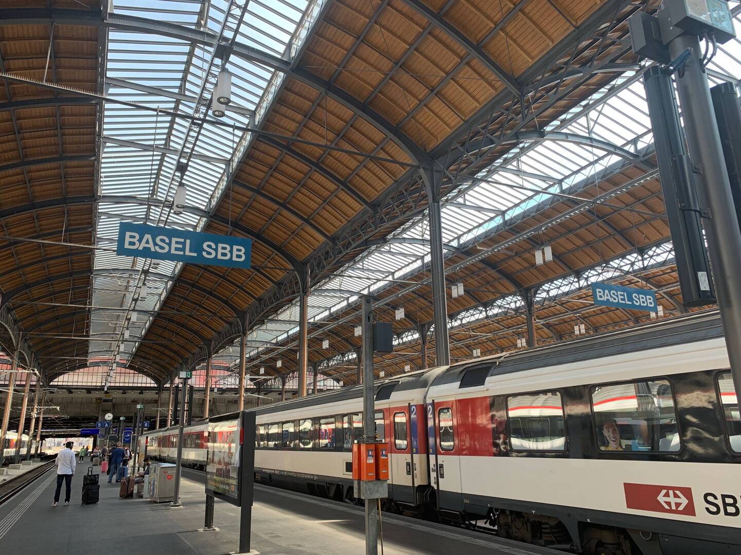 Changing trains in Basel