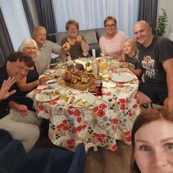 Linas, Joanne, Scott, Marilyn, Raimonda, Kamilė, Darius (Aurelija's husband), and Aurelija.