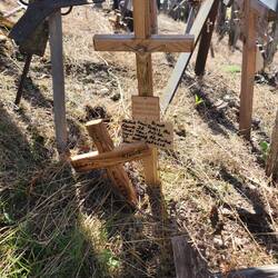 Our family crosses at The Hill of Crosses