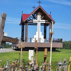 The open chapel at The Hill of Crosses