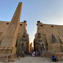Luxor temple - one obekisk, and the other missing on the right - its in Paris!