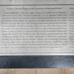 Story of the Icons left as a request for indulgences at Altar of Kaunas Cathedral of Sts. Peter and