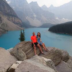 Moraine Lake in the evening