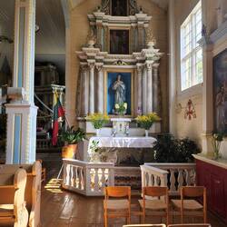 A Side Altar Inside St. Anne's Church in Pavandenė