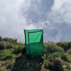 Das Klozelt🤓 mit einem Loch in der Erde😂 heißt für mich 3 Tage nicht auf klo gehen🤣