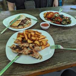 Some traditional Istrial food including Cevap a type of sausage