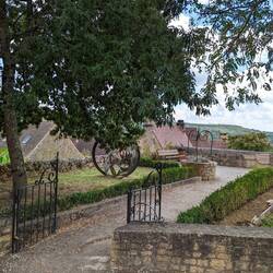 Pocket park with old well