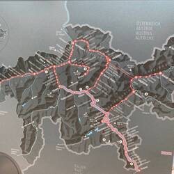Map from St. Moritza to Chur, our first stop, then on to Zurich