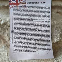 Pamphlet from the Inside the Church of St. Donatus