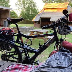 Aussicht morgens aus meinem Shelter