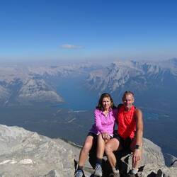 Cascade Mountain Summit looking out towards Lake Minnewanka