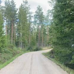 Getting a bit hilly; street to National Park