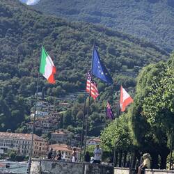 Canadian flag made it to Lake Como