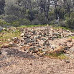 Domeone had built some balancing rocks