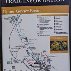 Upper Geyser Basin map - locations of some of the hundreds of geysers and hot springs in the basin.
