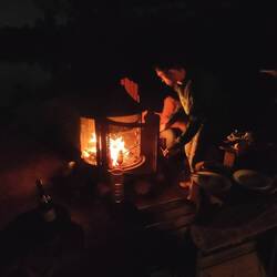 Preparando la hoguera