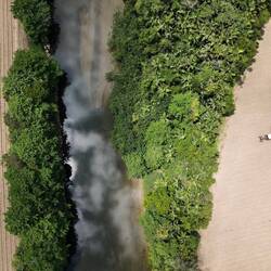 Part of the river that rubs through Jared's property