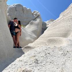 One of many photos we took with my bluetooth selfie stick, but all of them were unfocused.