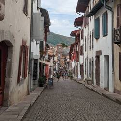 Looking back down toward the church
