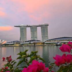 Marina Bay am Abend