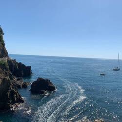 Amazing view upon exiting the train in Riomaggiore