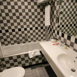 The Bathroom at the Daugirdas Hotel in Kaunas