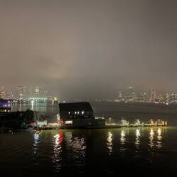 Tried to see the light memorial of the Twin Towers, saw fog instead