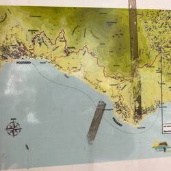 map of the hike from Bomerano to Positano