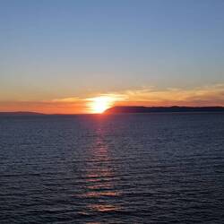 Sonnenuntergang beim Abendessen