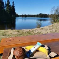 Frühstück am Berman Lake