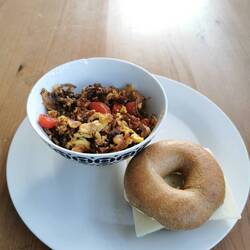 Kanadisches "NO EGG " probiere ich heute - richtig gut.