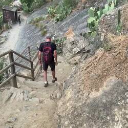 Hiking into Vernazza