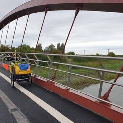 Passerelle de la Vélomaritime sur l´Authie