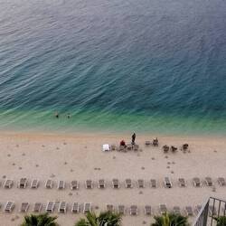 Einige Unentwegte abends kurz vor dem Gewitter
