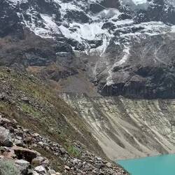 Endlich oben angekommen. Lagune Arhuaycocha. Zum Schluss wieder der Paramount Berg😎